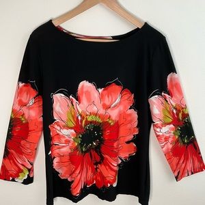 Coral Floral Top